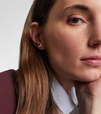 Orecchino singolo in oro bianco 18kt (750/1000) con diamanti | Maria Tash