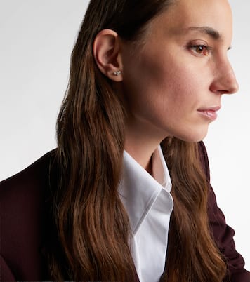 Orecchino singolo in oro bianco 18kt (750/1000) con diamanti | Maria Tash