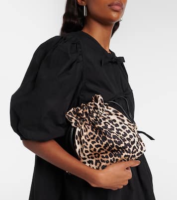 Bou leopard-print pouch | Ganni