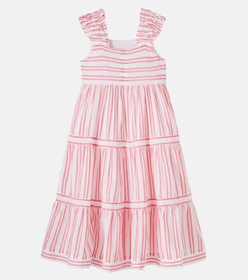 Ruffled striped cotton dress | Tartine et Chocolat