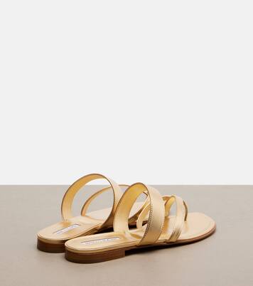 Susa metallic leather sandals | Manolo Blahnik