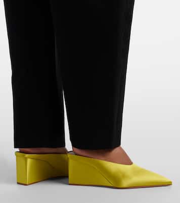 Cube satin wedge mules | Alaïa