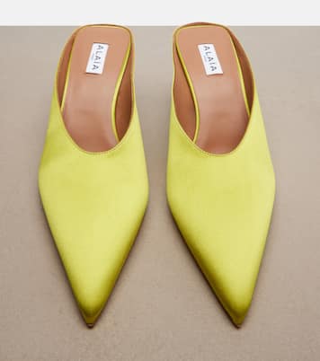 Cube satin wedge mules | Alaïa