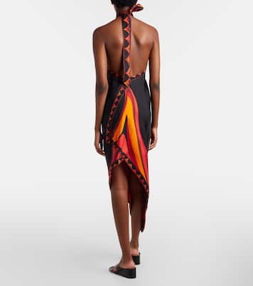 Fari halterneck silk twill midi dress | Pucci