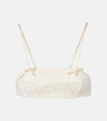 Eteri bow-detail lace bra top | Aya Muse