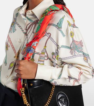 Printed silk twill scarf | Versace