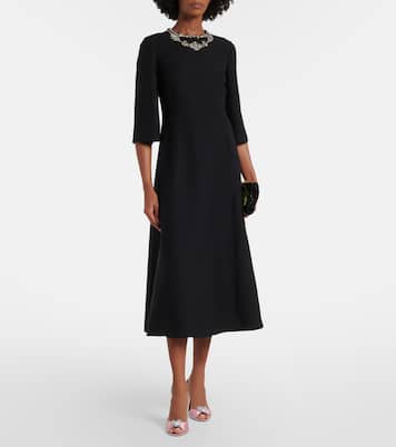 Crepe Couture embellished midi dress | Valentino