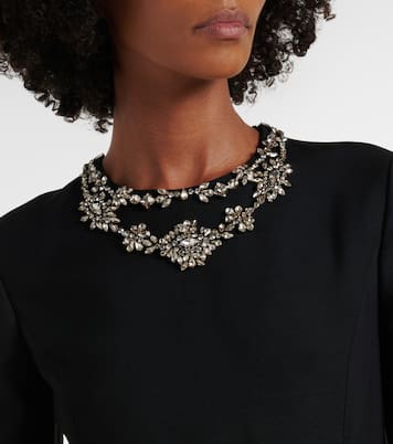 Crepe Couture embellished midi dress | Valentino
