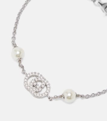 Interlocking G embellished chain bracelet | Gucci