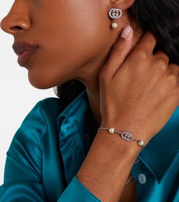 Interlocking G embellished chain bracelet | Gucci