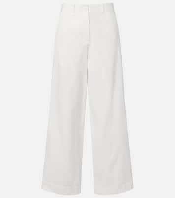 Fadry cotton gabardine wide-leg pants  | The Row