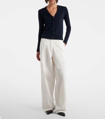Fadry cotton gabardine wide-leg pants  | The Row