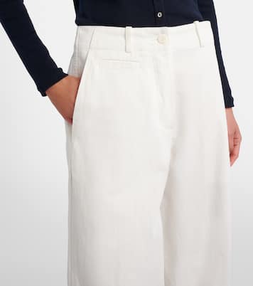 Fadry cotton gabardine wide-leg pants  | The Row