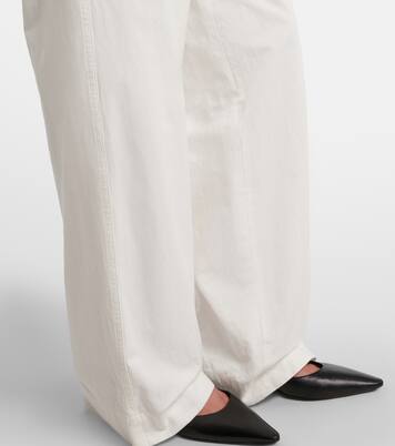 Fadry cotton gabardine wide-leg pants  | The Row
