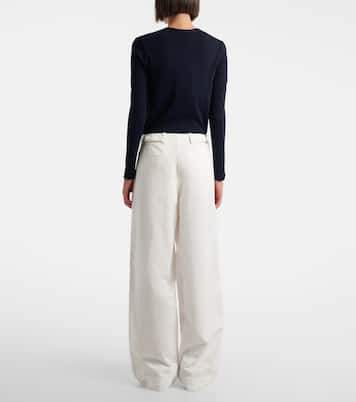 Fadry cotton gabardine wide-leg pants  | The Row