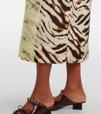 Printed organza wrap skirt | Ganni
