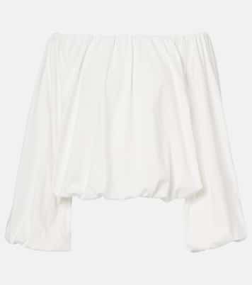 Soft Volume cotton poplin off-shoulder top | Dorothee Schumacher