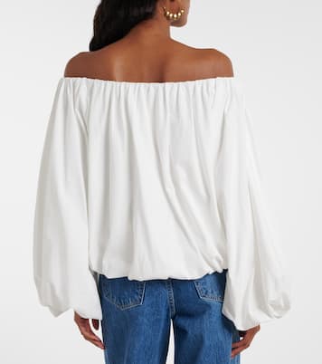 Soft Volume cotton poplin off-shoulder top | Dorothee Schumacher