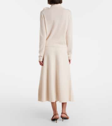 Wool and cashmere midi skirt | Jardin des Orangers