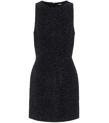 Robe en jacquard de velours à motif léopard | Balmain