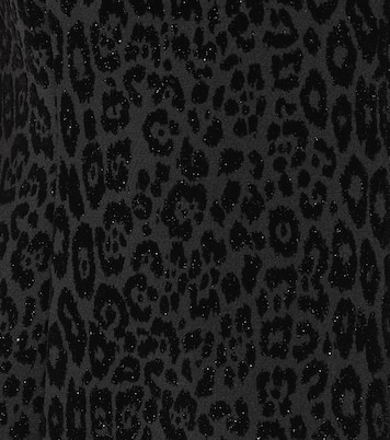 Robe en jacquard de velours à motif léopard | Balmain