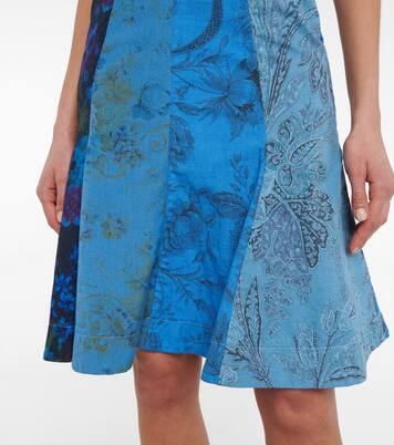 Robe midi imprimée en coton | Marine Serre