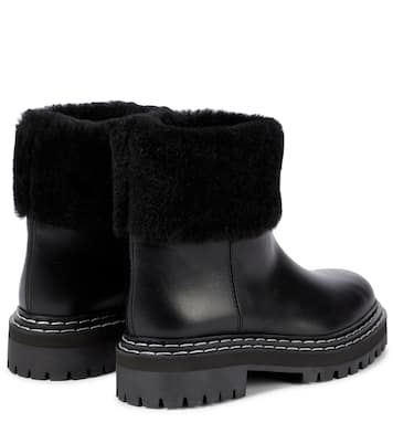 Shearling-trimmed ankle boots | Proenza Schouler