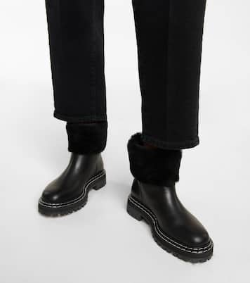 Shearling-trimmed ankle boots | Proenza Schouler
