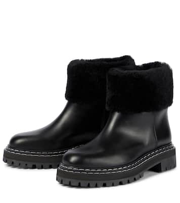 Shearling-trimmed ankle boots | Proenza Schouler