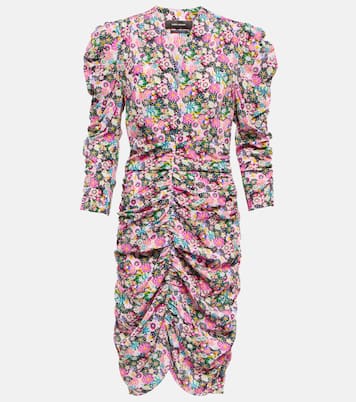 Robe Celina en soie mélangée à fleurs | Isabel Marant