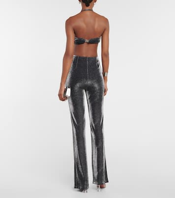 Metallic jersey halterneck jumpsuit | Rotate
