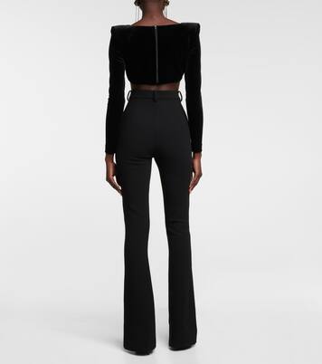 Cropped-Top Haley aus Samt | Alex Perry