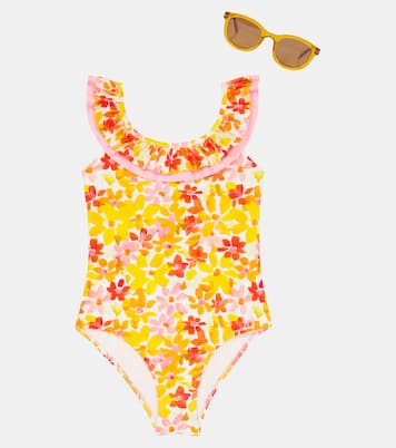 Floral ruffle-trimmed swimsuit | Il Gufo