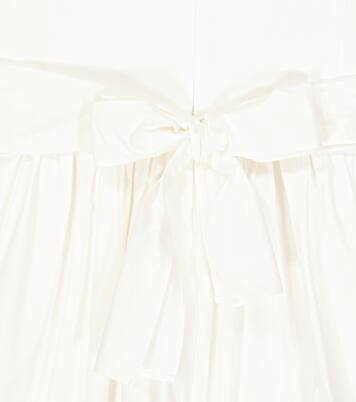 Bow-embellished cotton-sateen minidress | Il Gufo
