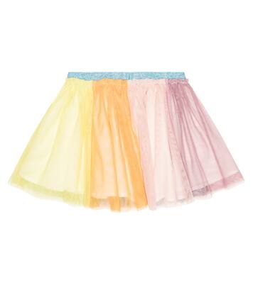 Striped satin and tulle miniskirt | Stella McCartney Kids