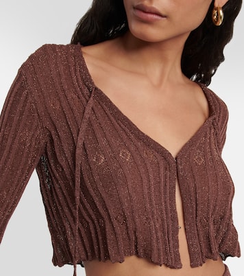 Cropped-Cardigan aus Rippstrick | KNWLS