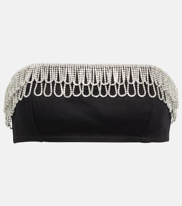 Verziertes Bandeau-Top aus Baumwoll-Twill | Rotate