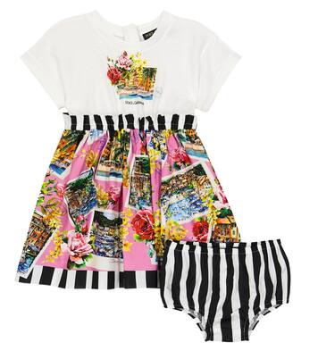 Bébé – Ensemble robe et culotte bloomer Portofino | Dolce&Gabbana Kids