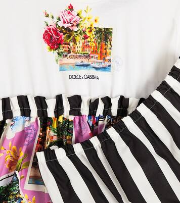 Bébé – Ensemble robe et culotte bloomer Portofino | Dolce&Gabbana Kids
