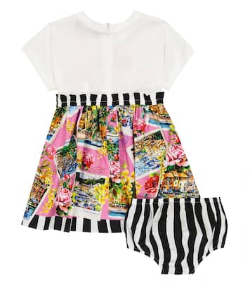 Bébé – Ensemble robe et culotte bloomer Portofino | Dolce&Gabbana Kids
