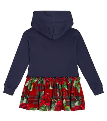 Rose printed sweatshirt dress | Dolce&Gabbana Kids