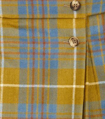 Talissa checked pleated wool skirt | Bonpoint