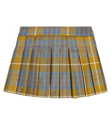 Talissa checked pleated wool skirt | Bonpoint