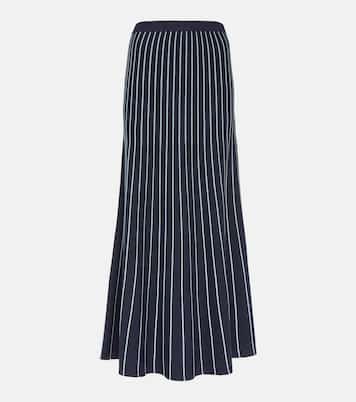 Phelan striped wool and silk maxi skirt | Gabriela Hearst