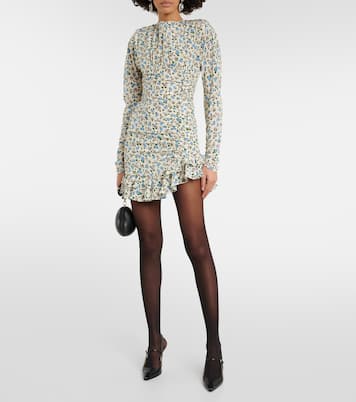 Robe en soie à fleurs | Alessandra Rich