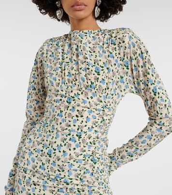 Robe en soie à fleurs | Alessandra Rich