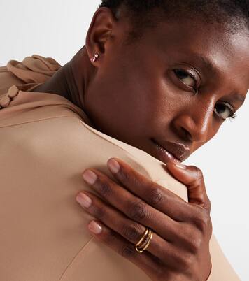 Ohrringe aus 18kt Roségold mit Diamanten und Saphiren | Anita Ko