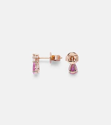 Ohrringe aus 18kt Roségold mit Diamanten und Saphiren | Anita Ko