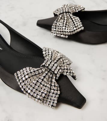 Embellished satin slingback pumps | Dolce&Gabbana