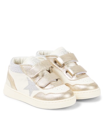 June Basket glitter leather sneakers  | Golden Goose Kids